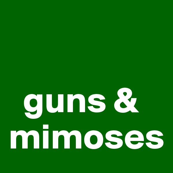 

  guns &
mimoses