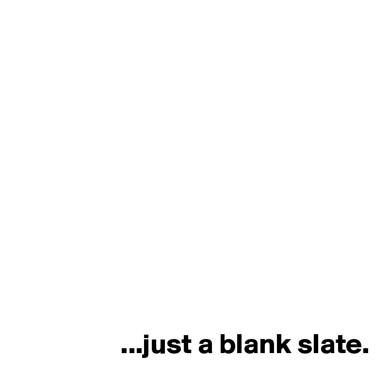 










                  ...just a blank slate.