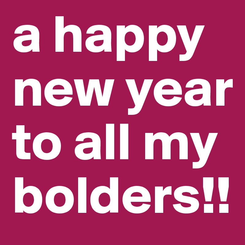 a happy new year to all my bolders!!