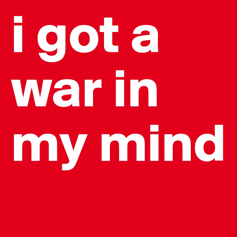 i got a war in my mind 