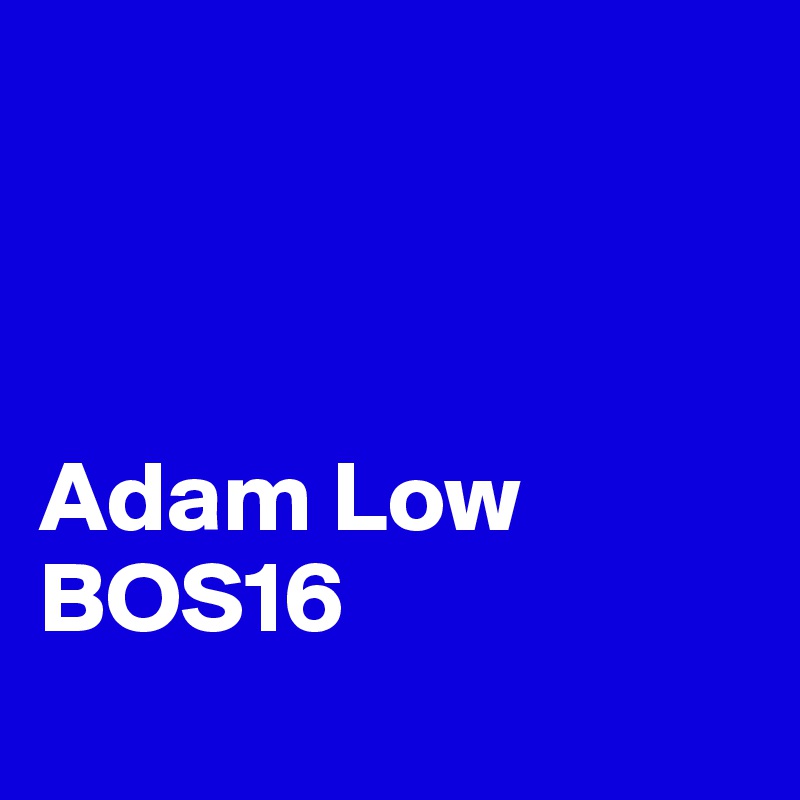 



Adam Low
BOS16
