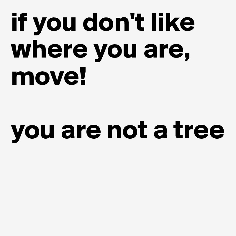 if you don't like where you are, move! 

you are not a tree

