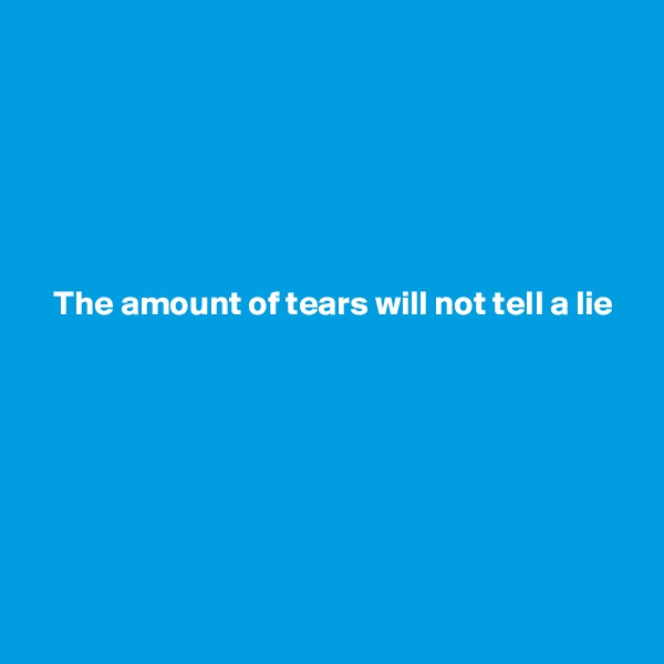 






   The amount of tears will not tell a lie






