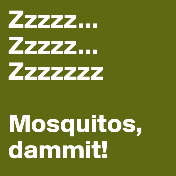 Zzzzz...
Zzzzz...
Zzzzzzz

Mosquitos, dammit!