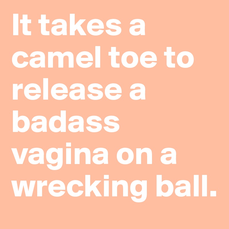 It takes a camel toe to release a badass vagina on a wrecking ball.