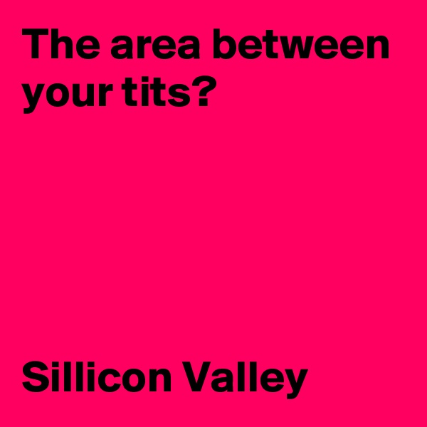 The area between your tits?





Sillicon Valley