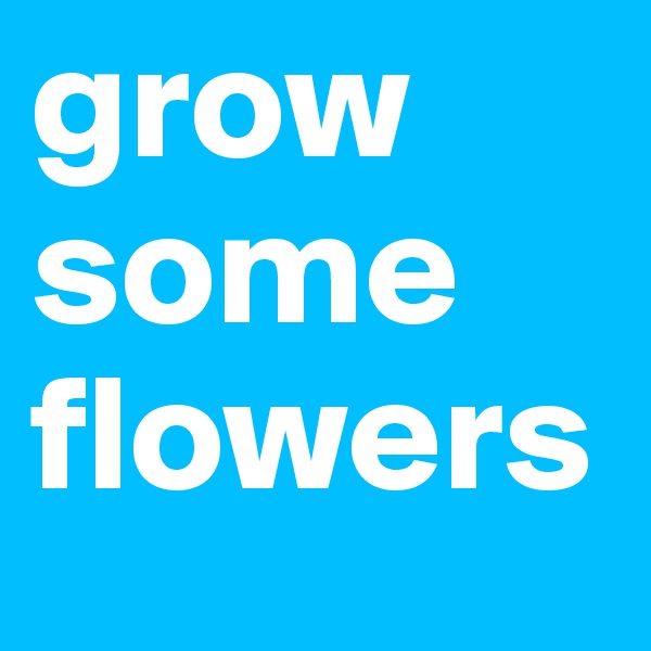 grow some flowers