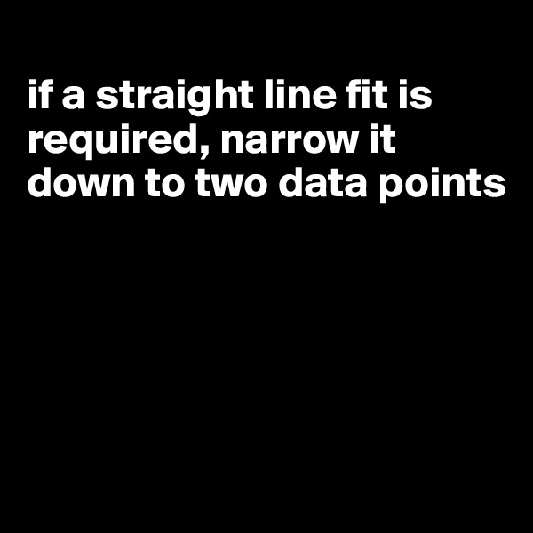 
if a straight line fit is required, narrow it down to two data points






