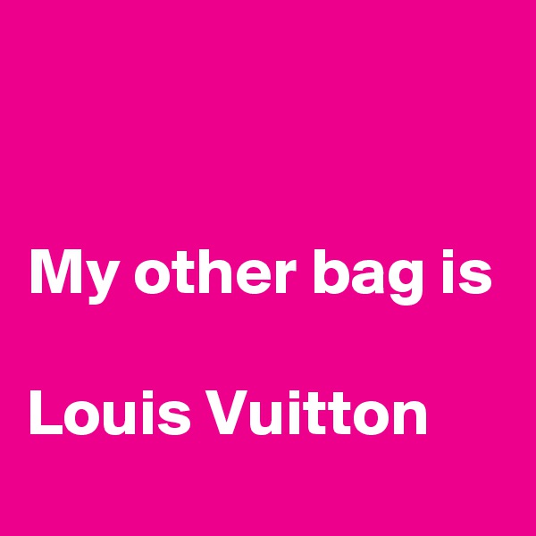 


My other bag is

Louis Vuitton