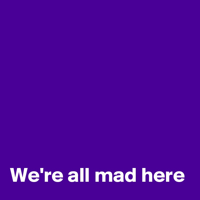 






We're all mad here