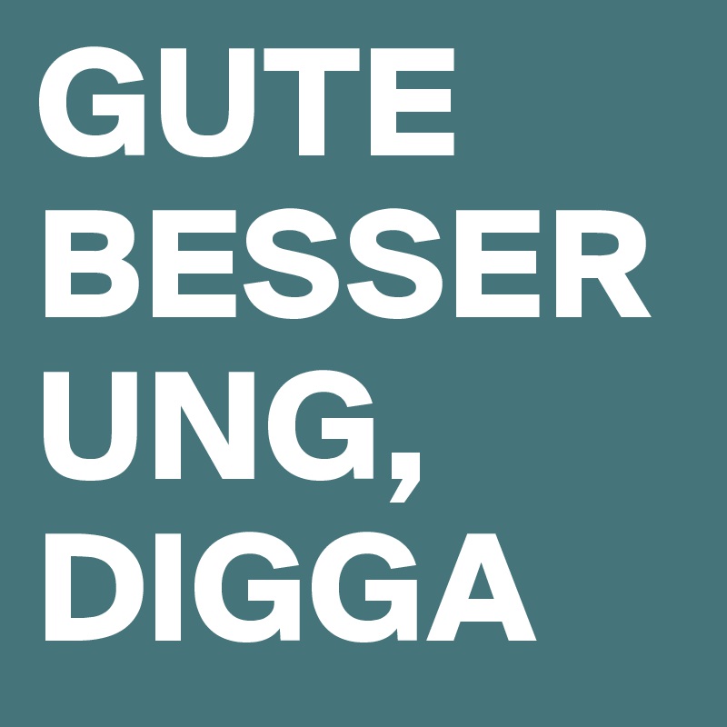 GUTE BESSERUNG, DIGGA