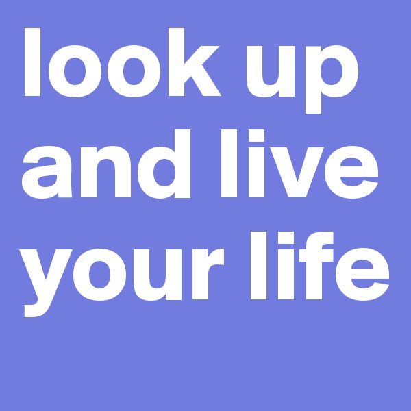 look up
and live your life