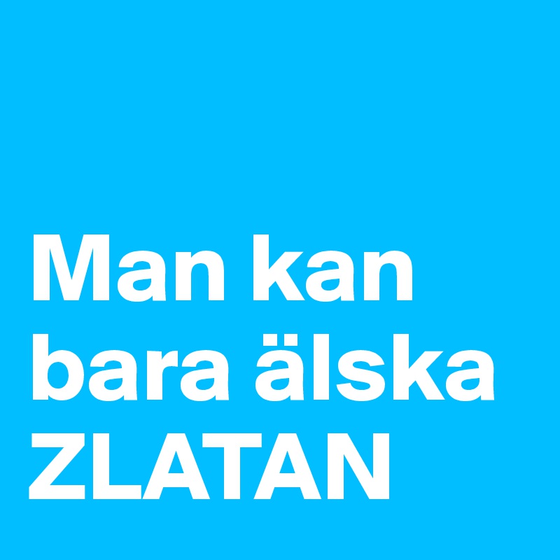 

Man kan bara älska ZLATAN