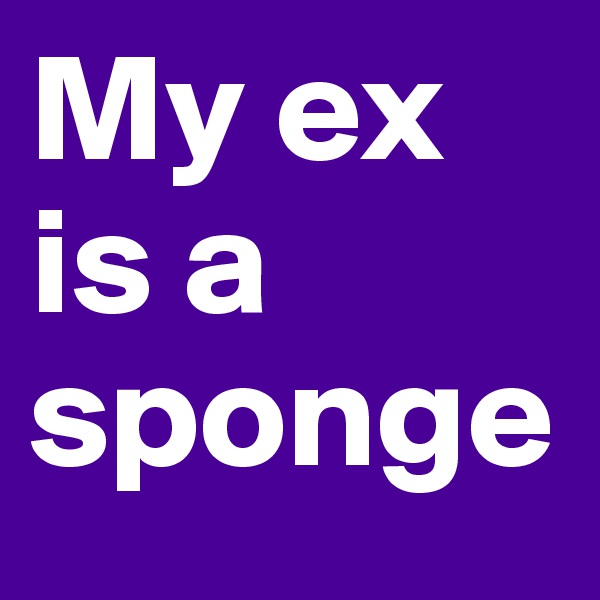 My ex is a sponge 