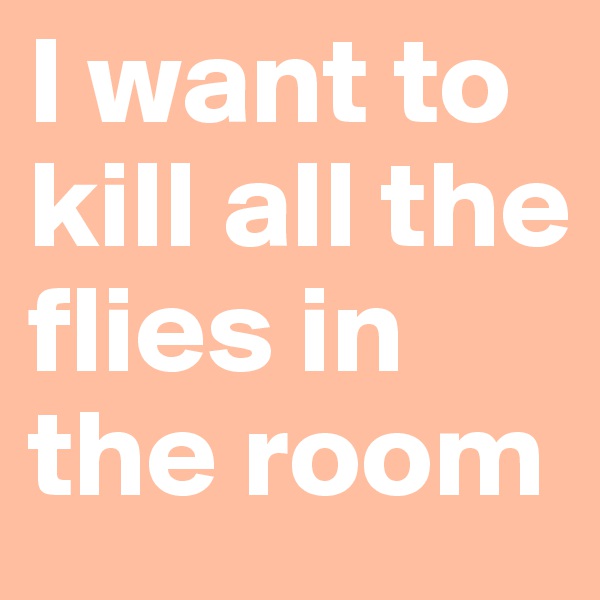 I want to kill all the flies in the room