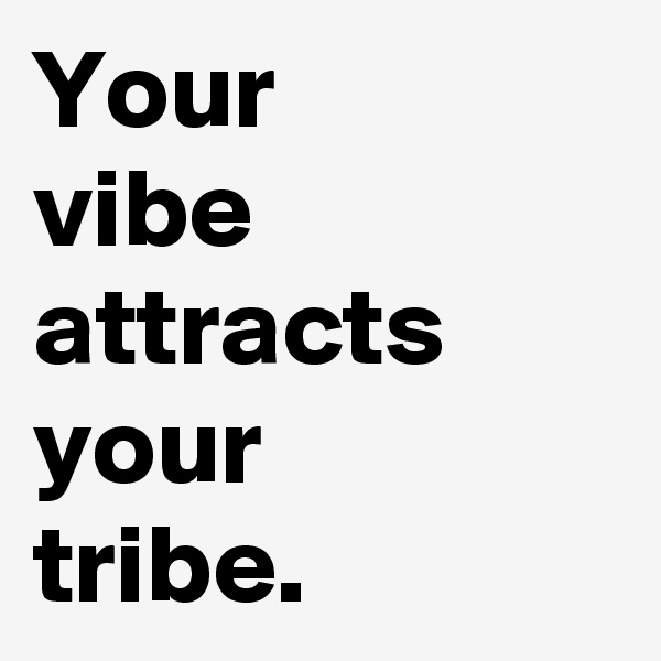 Your 
vibe attracts your 
tribe.