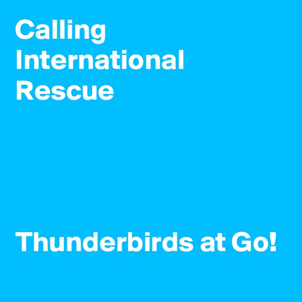 Calling International Rescue 




Thunderbirds at Go!