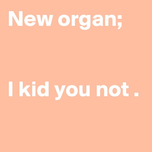 New organ;


I kid you not .
 