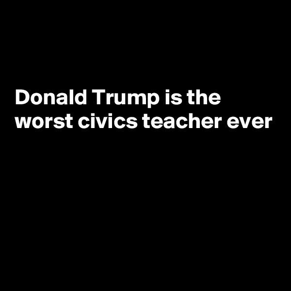 


Donald Trump is the worst civics teacher ever





