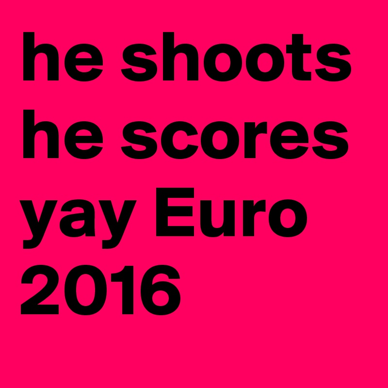 he shoots he scores yay Euro 2016