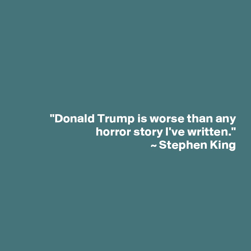 






"Donald Trump is worse than any horror story I've written."
~ Stephen King






