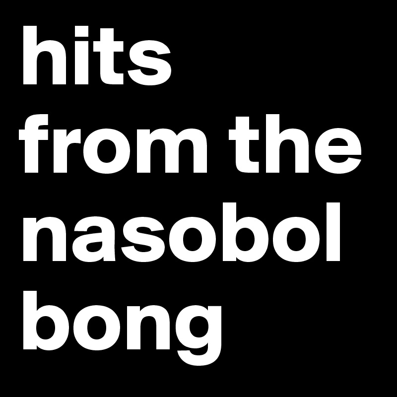 hits from the nasobol bong