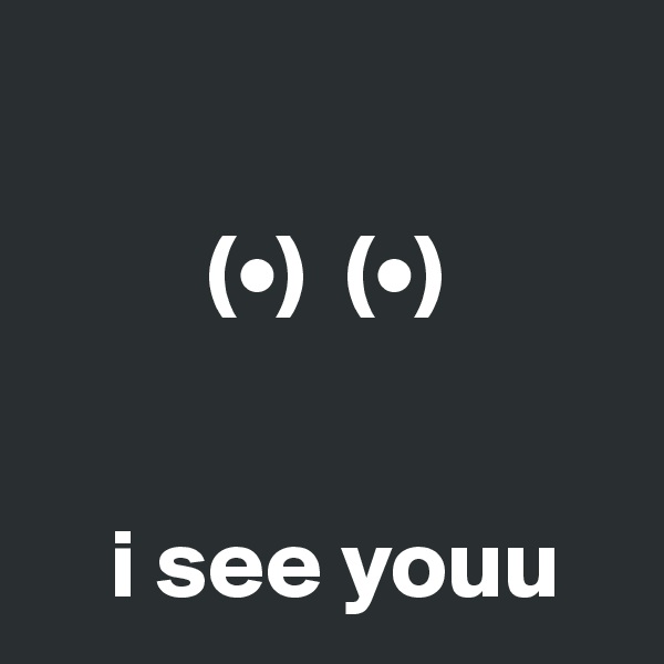 
  
         (•)  (•) 


    i see youu