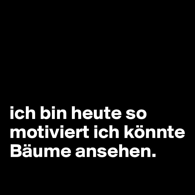 




ich bin heute so motiviert ich könnte Bäume ansehen.
