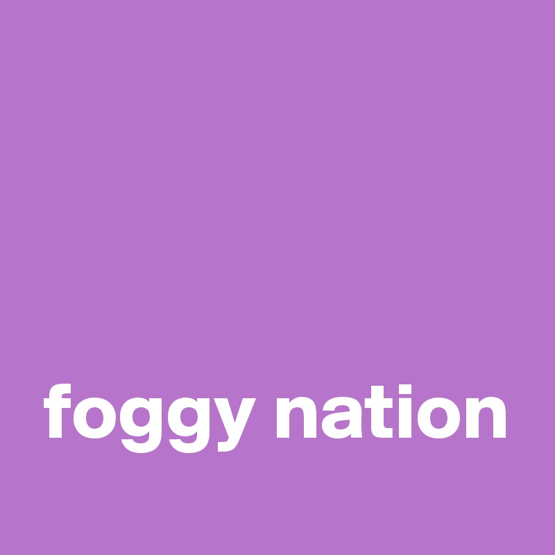 



 foggy nation