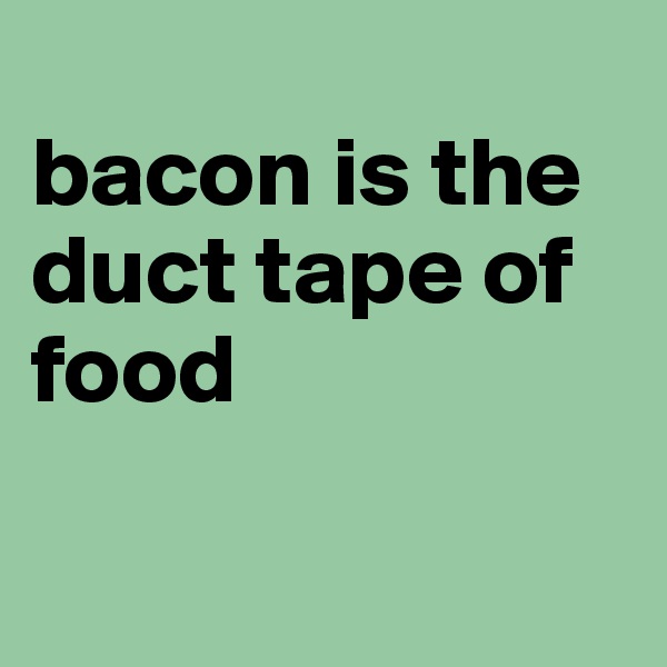                     bacon is the   duct tape of  food

