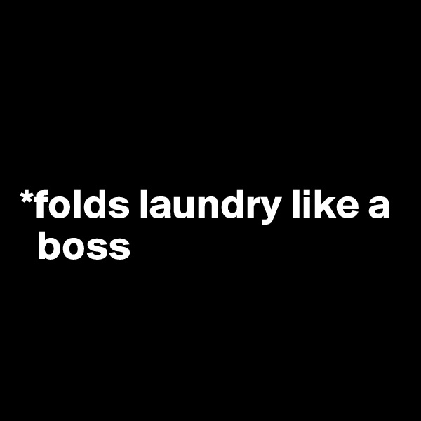 



*folds laundry like a   
  boss


