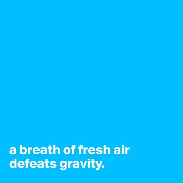 









a breath of fresh air defeats gravity.