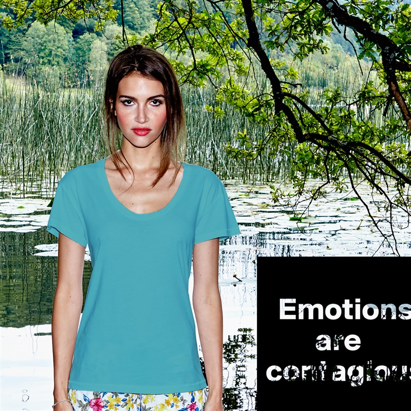 
  Emotions    
        are contagious
 White Womens Women Shirt T-Shirt Quote Custom Roadtrip Satin Jersey 