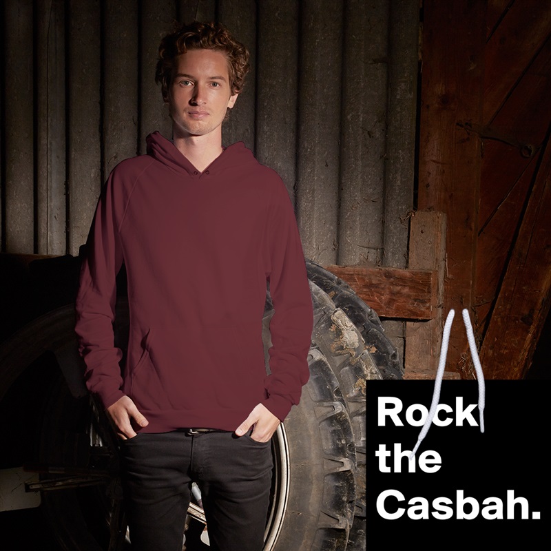 Rock the Casbah. White American Apparel Unisex Pullover Hoodie Custom  