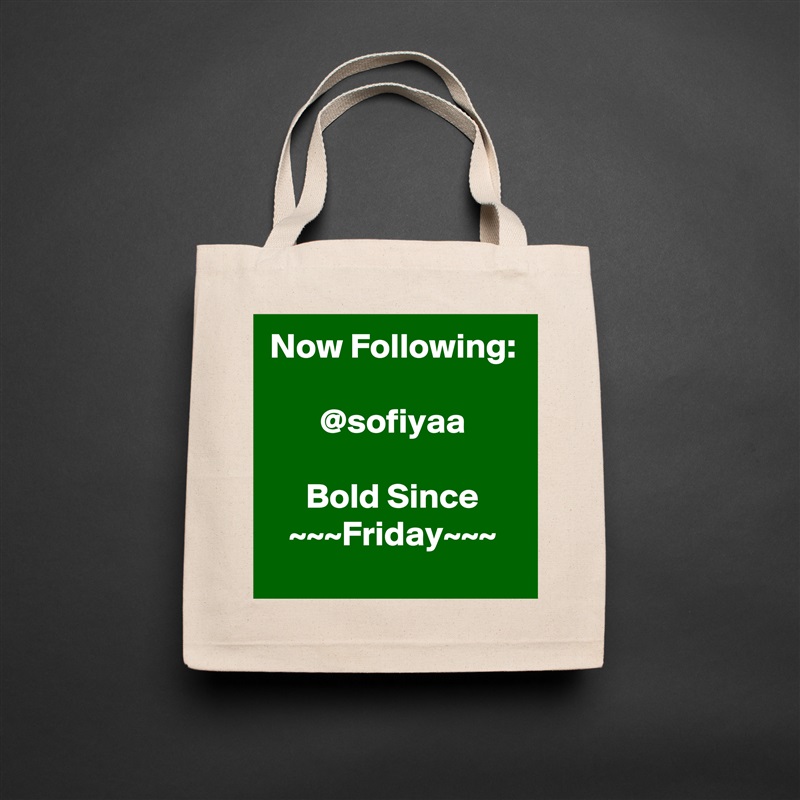Now Following:

@sofiyaa

Bold Since
~~~Friday~~~ Natural Eco Cotton Canvas Tote 