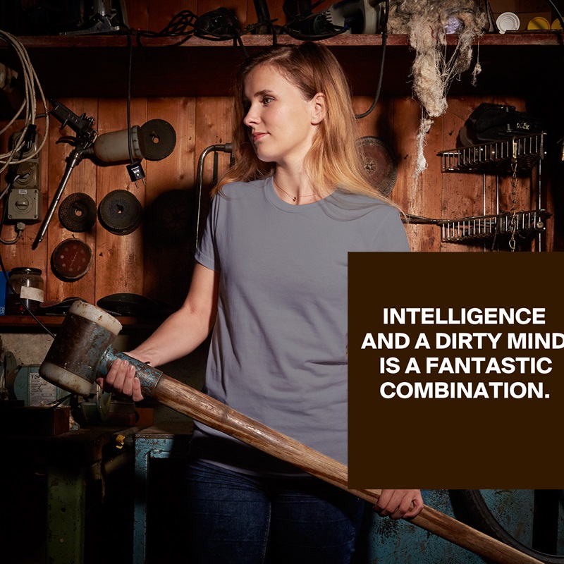 
INTELLIGENCE AND A DIRTY MIND IS A FANTASTIC COMBINATION.


 White American Apparel Short Sleeve Tshirt Custom 