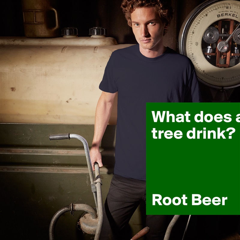 What does a tree drink? 



Root Beer White Tshirt American Apparel Custom Men 