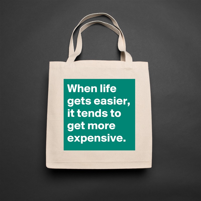 When life gets easier, it tends to get more expensive. Natural Eco Cotton Canvas Tote 