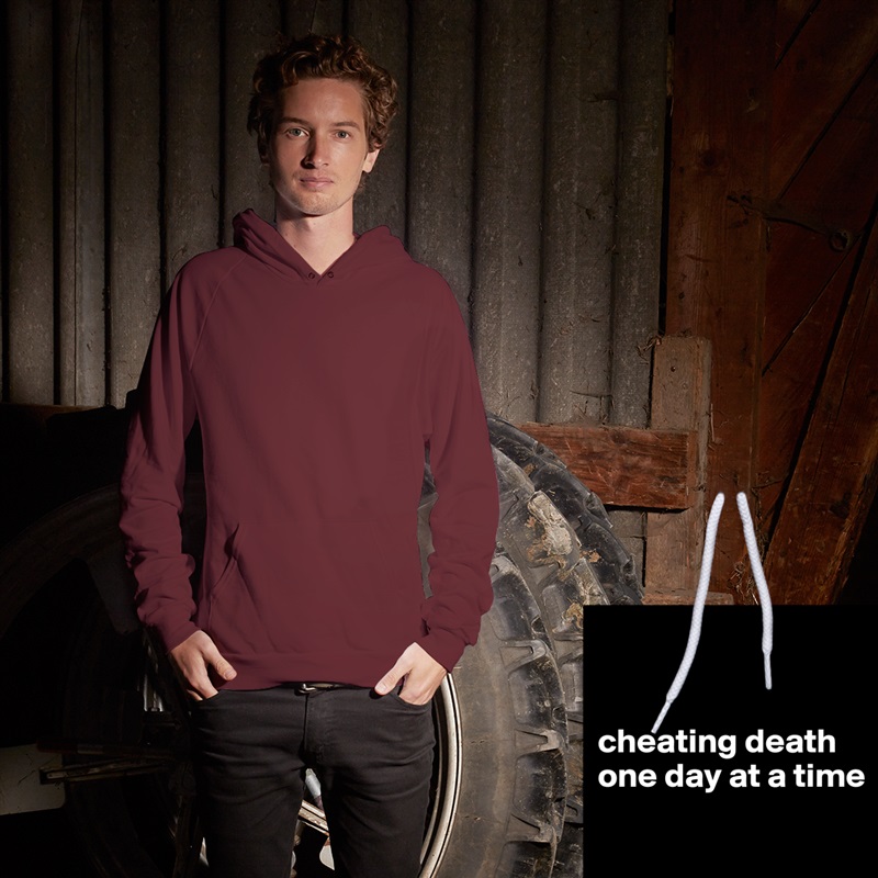 


cheating death one day at a time


 White American Apparel Unisex Pullover Hoodie Custom  