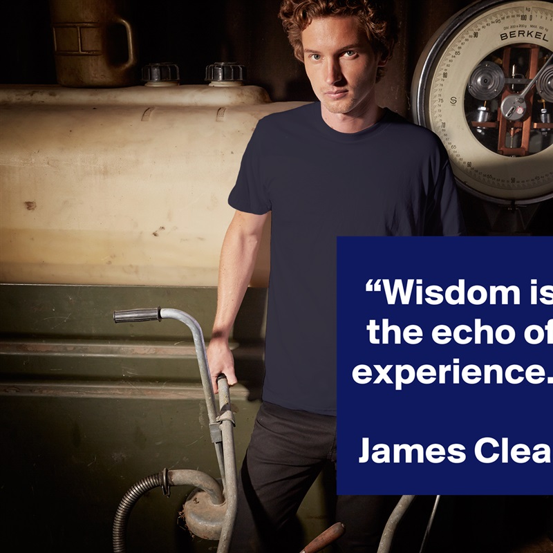 “Wisdom is the echo of experience.”

James Clear White Tshirt American Apparel Custom Men 