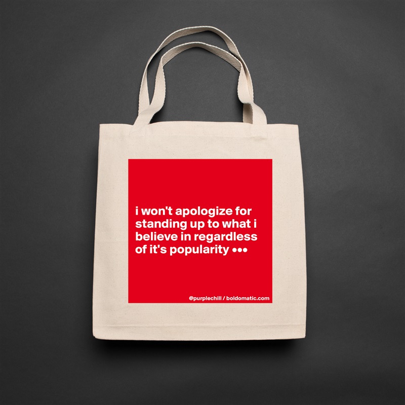 


i won't apologize for standing up to what i believe in regardless of it's popularity •••


 Natural Eco Cotton Canvas Tote 