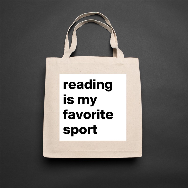 reading is my favorite sport Natural Eco Cotton Canvas Tote 