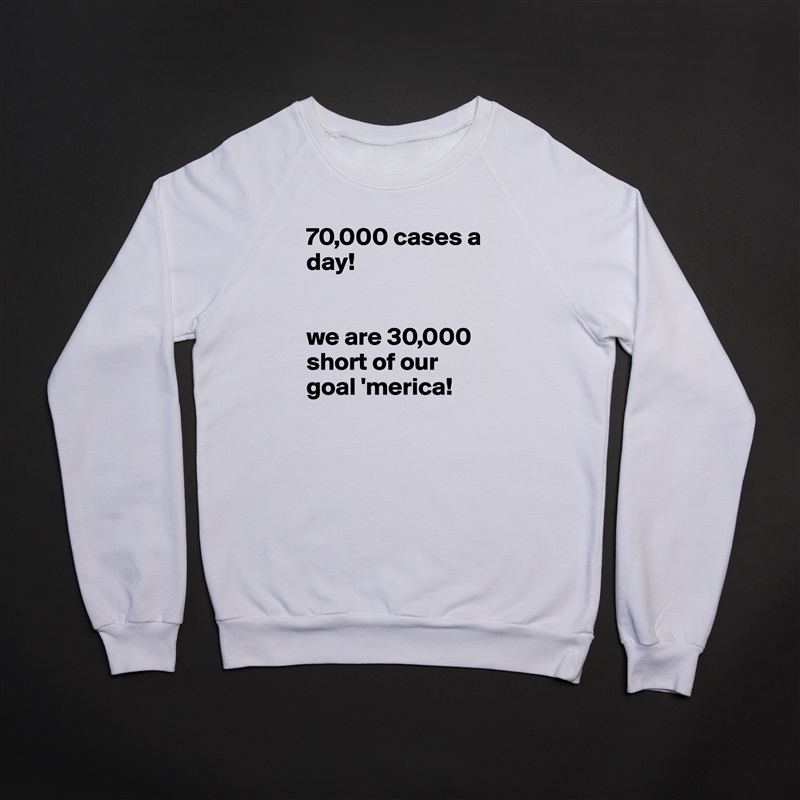 70,000 cases a
day!


we are 30,000 short of our goal 'merica! White Gildan Heavy Blend Crewneck Sweatshirt 
