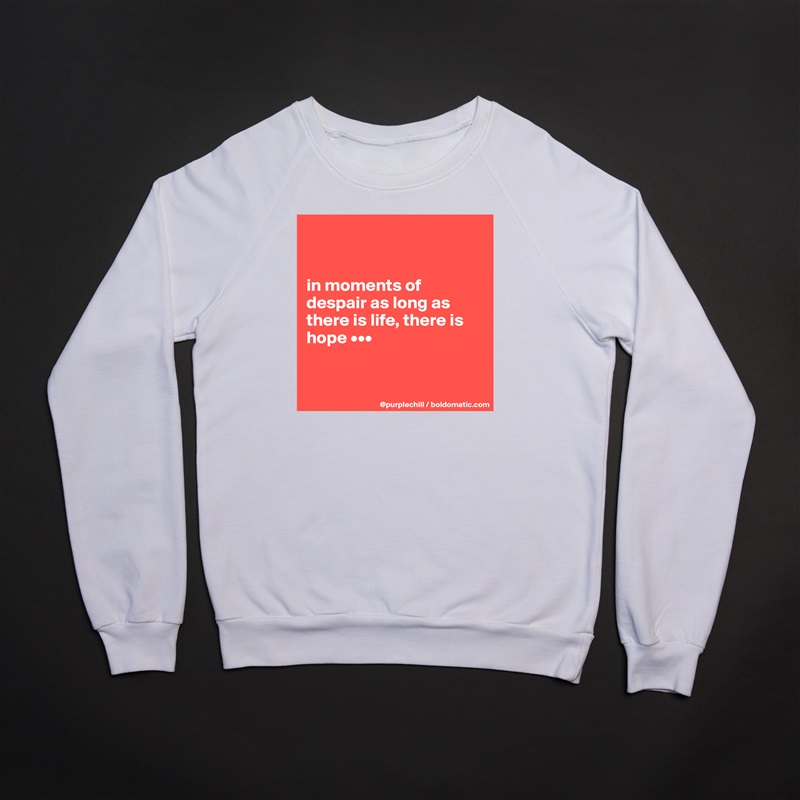 


in moments of despair as long as there is life, there is hope •••


 White Gildan Heavy Blend Crewneck Sweatshirt 