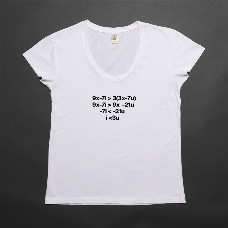 
   9x-7i > 3(3x-7u)
   9x-7i > 9x  -21u
         -7i < -21u
              i <3u


 White Womens Women Shirt T-Shirt Quote Custom Roadtrip Satin Jersey 