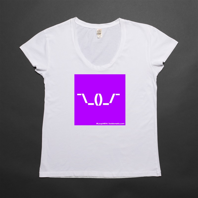 
¯\_()_/¯ White Womens Women Shirt T-Shirt Quote Custom Roadtrip Satin Jersey 