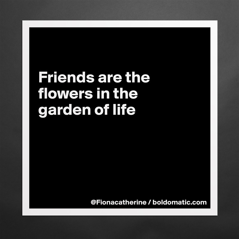 

Friends are the flowers in the 
garden of life




 Matte White Poster Print Statement Custom 