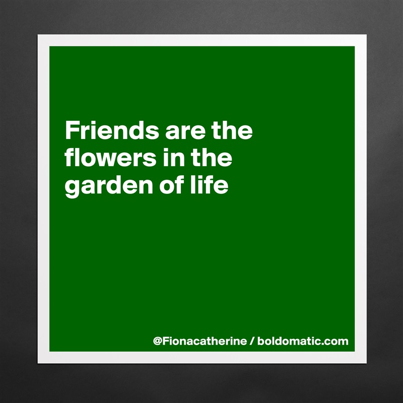 

Friends are the flowers in the 
garden of life




 Matte White Poster Print Statement Custom 