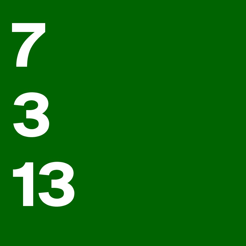 7
3
13