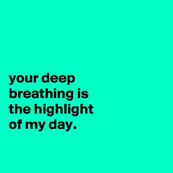 



your deep
breathing is
the highlight
of my day.

